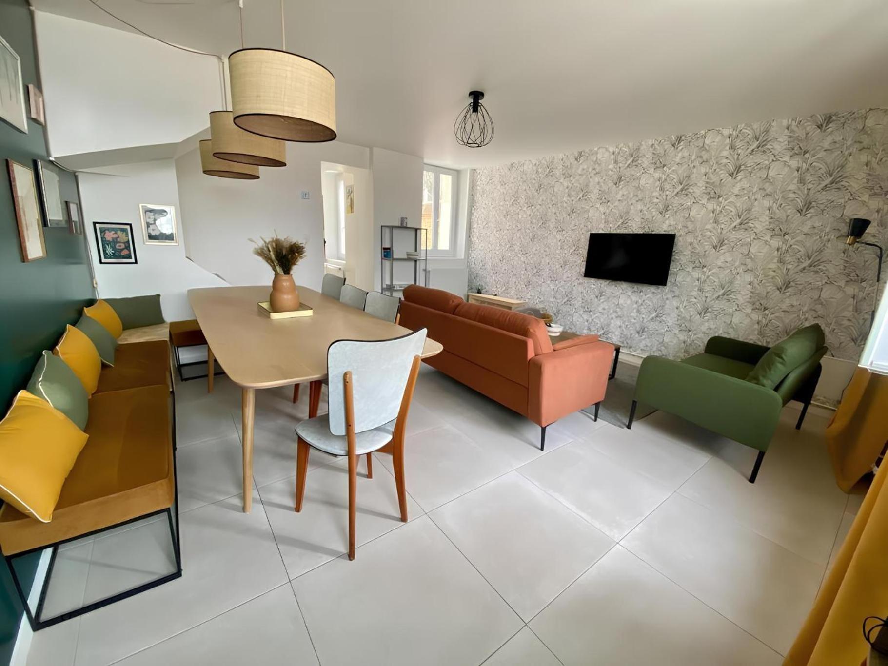 Maison Familiale Avec Exterieur Menage Et Linges Inclus Rouen Bagian luar foto